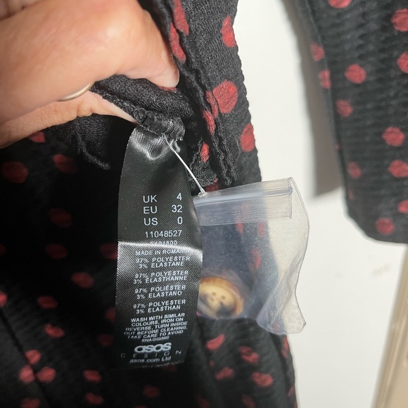 ASOS polka dot jumpsuit Size 0 NWOT - Picture 5 of 5